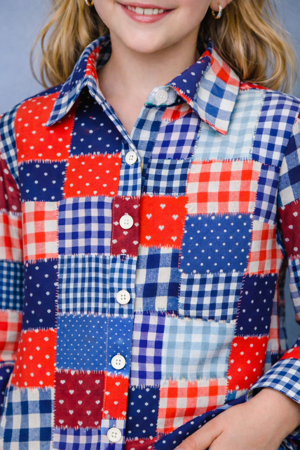 Patchwork Print Shirt