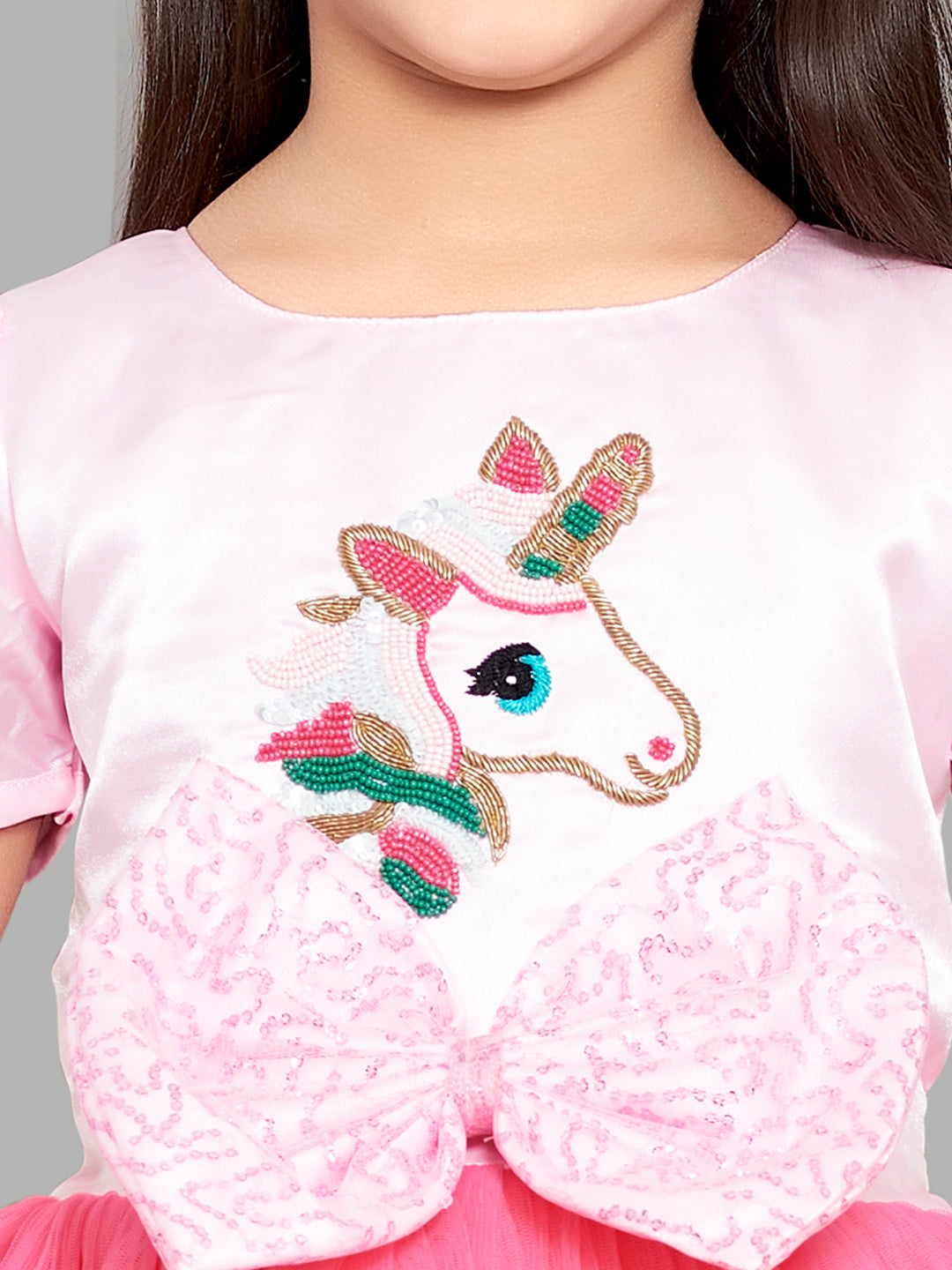 Unicorn Hi Low Dress-Pink