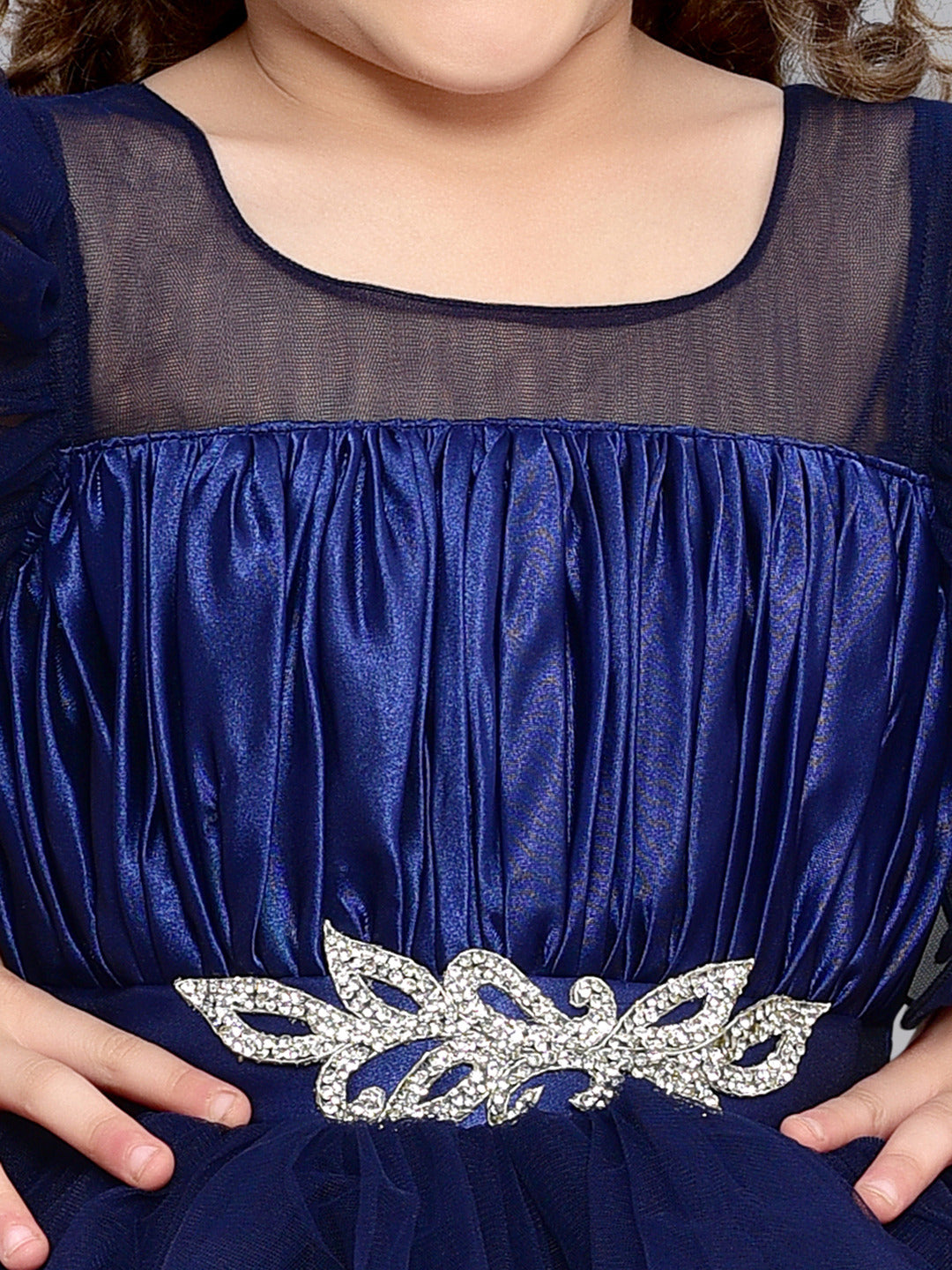 PinkChick Navy Blue Layered Gown