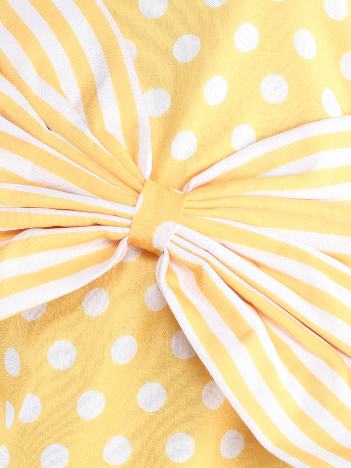 One Shoulder A-line Bow Dress -Yellow