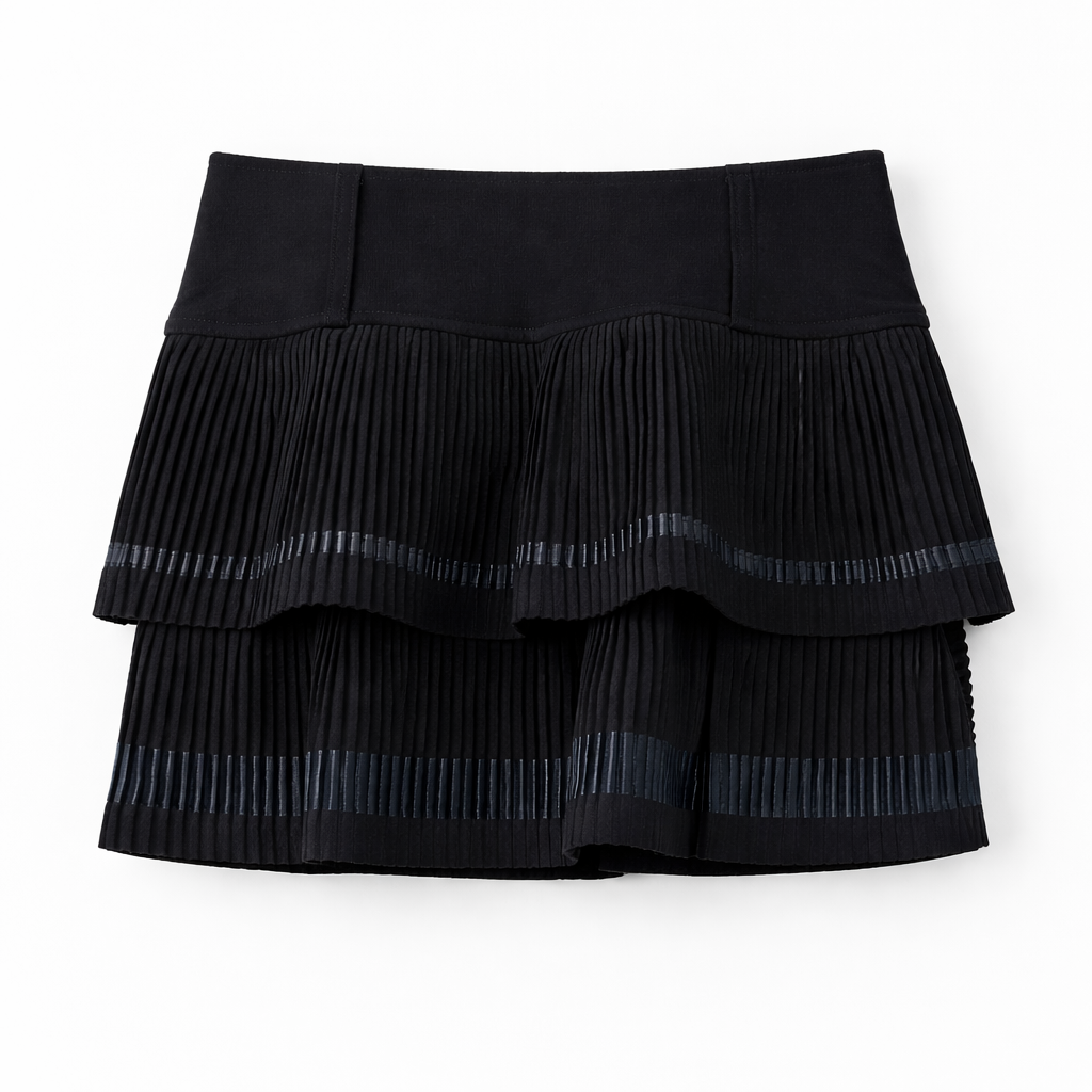 Girls Layered Pleated Skirt