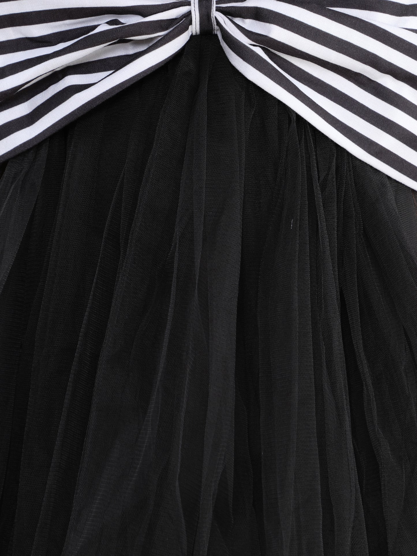 Black & White Bow Dress --Black
