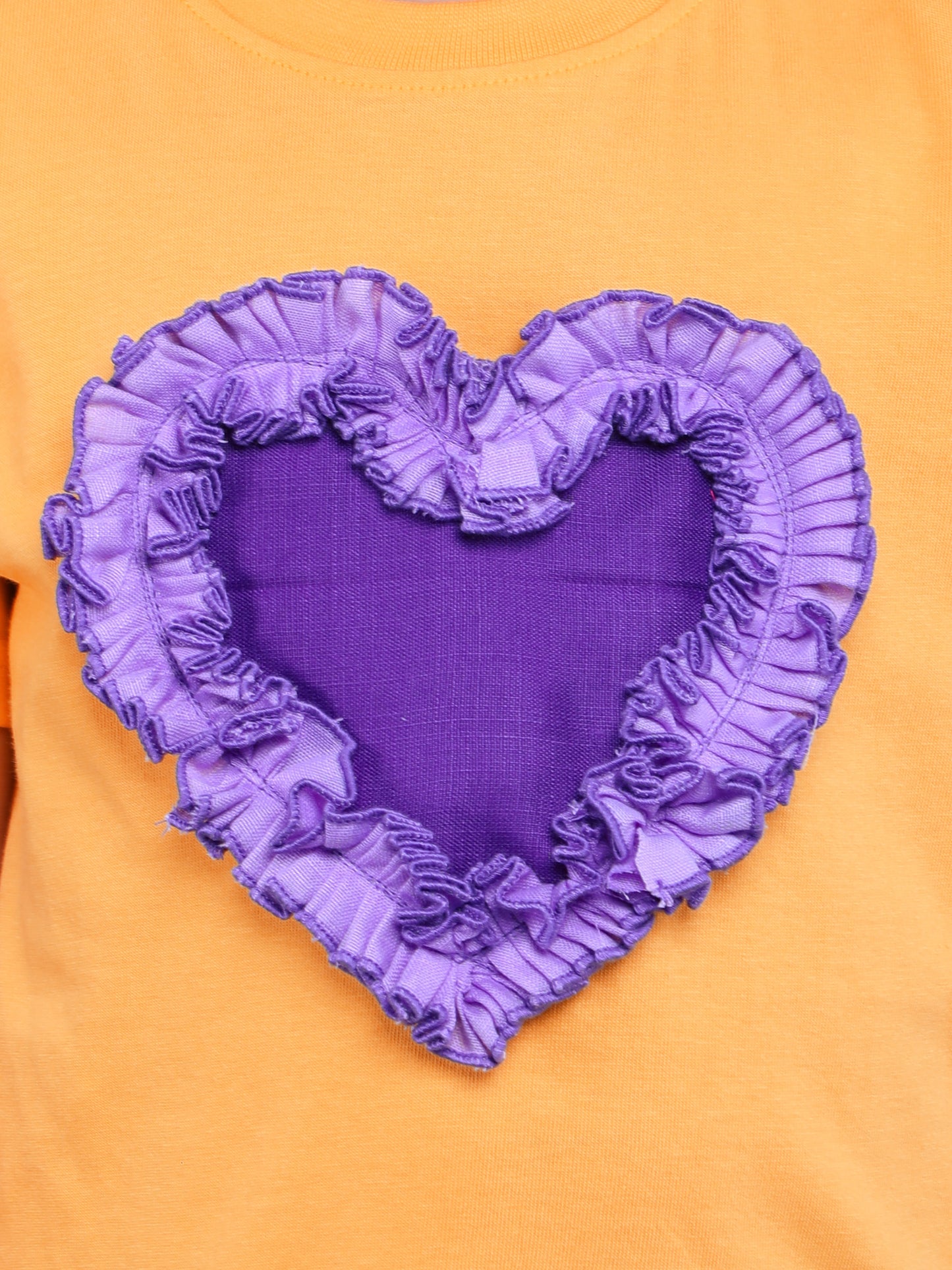 Heart Vibe T-Shirt- Yellow & Purple