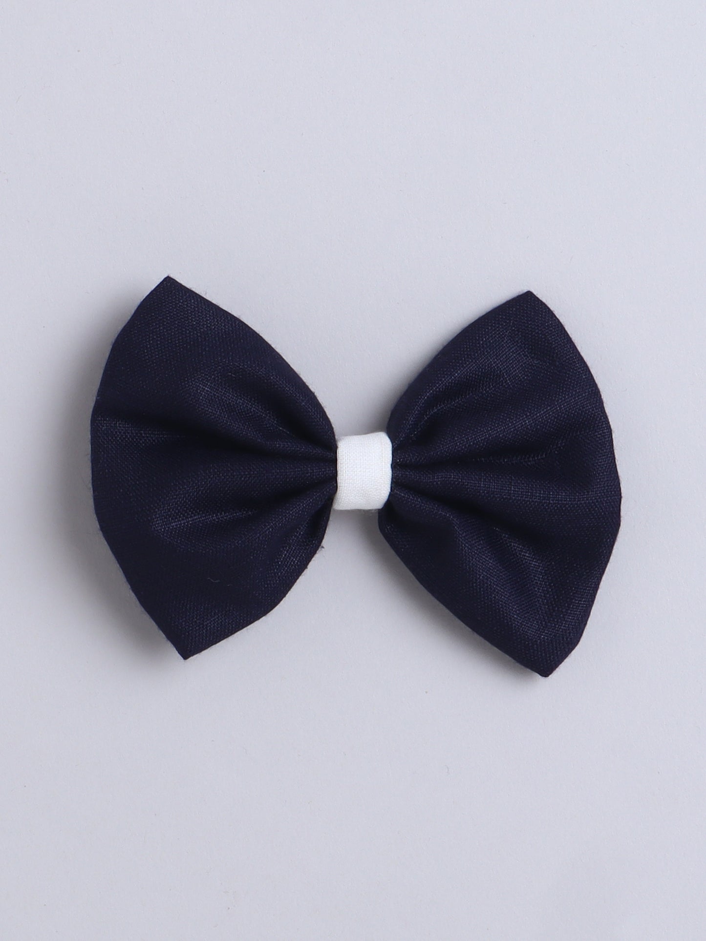 ColorBlock Ruffled Neck Cotton Gown With Matching Clip - Black