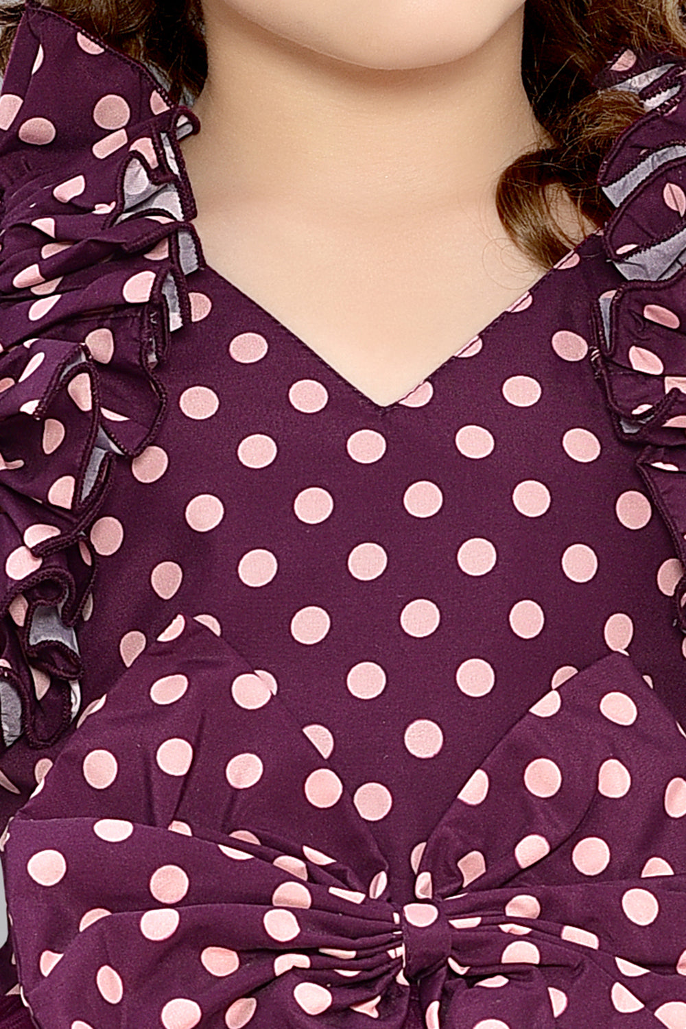 Pink Chick Polkadot Printed Party Dress