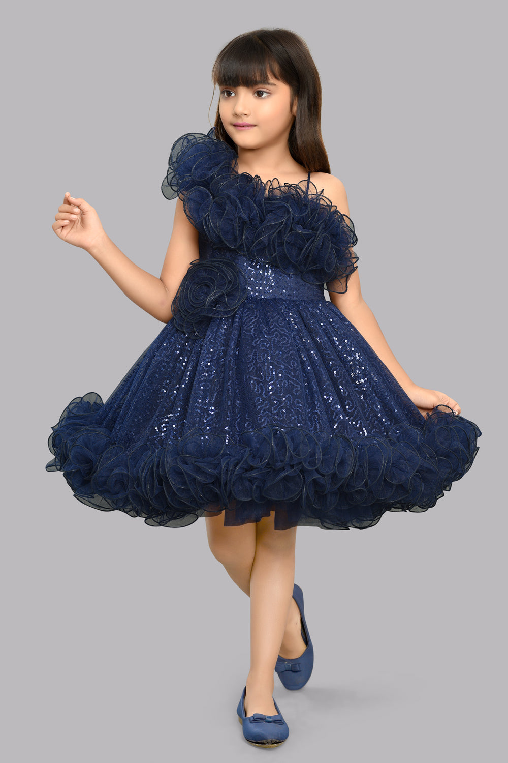 Elegant Navy Blue Dress For Girl Naartjie Baby Girl Clothes Newborn Navy Dress Sequined One Shoulder Twirl Dress -Navy Blue Pink Chick Elegant Navy Blue Dress For Girl Naartjie Baby Girl Clothes Newborn Navy Dress Sequined One Shoulder Twirl Dress -Navy Blue Pink Chick