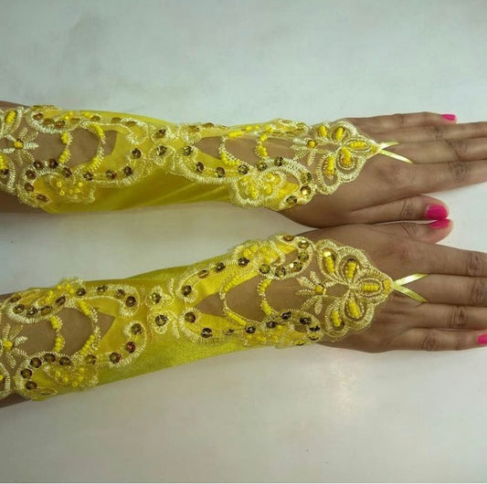 PinkChick Gloves -Yellow