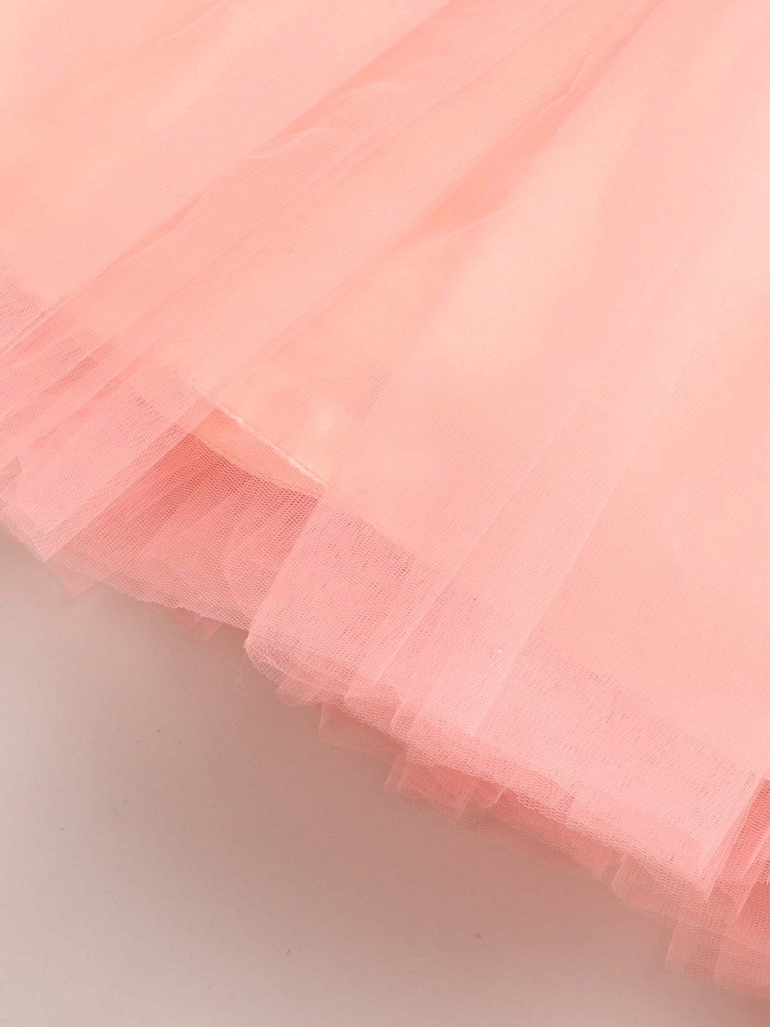 Off Shoulder Peach Peplum Gown