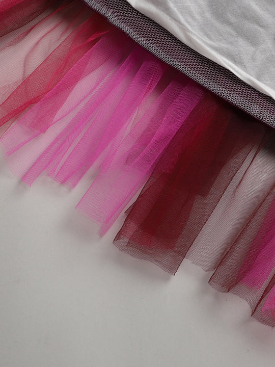 Off Shoulder Wine Peplum Tutu Gown