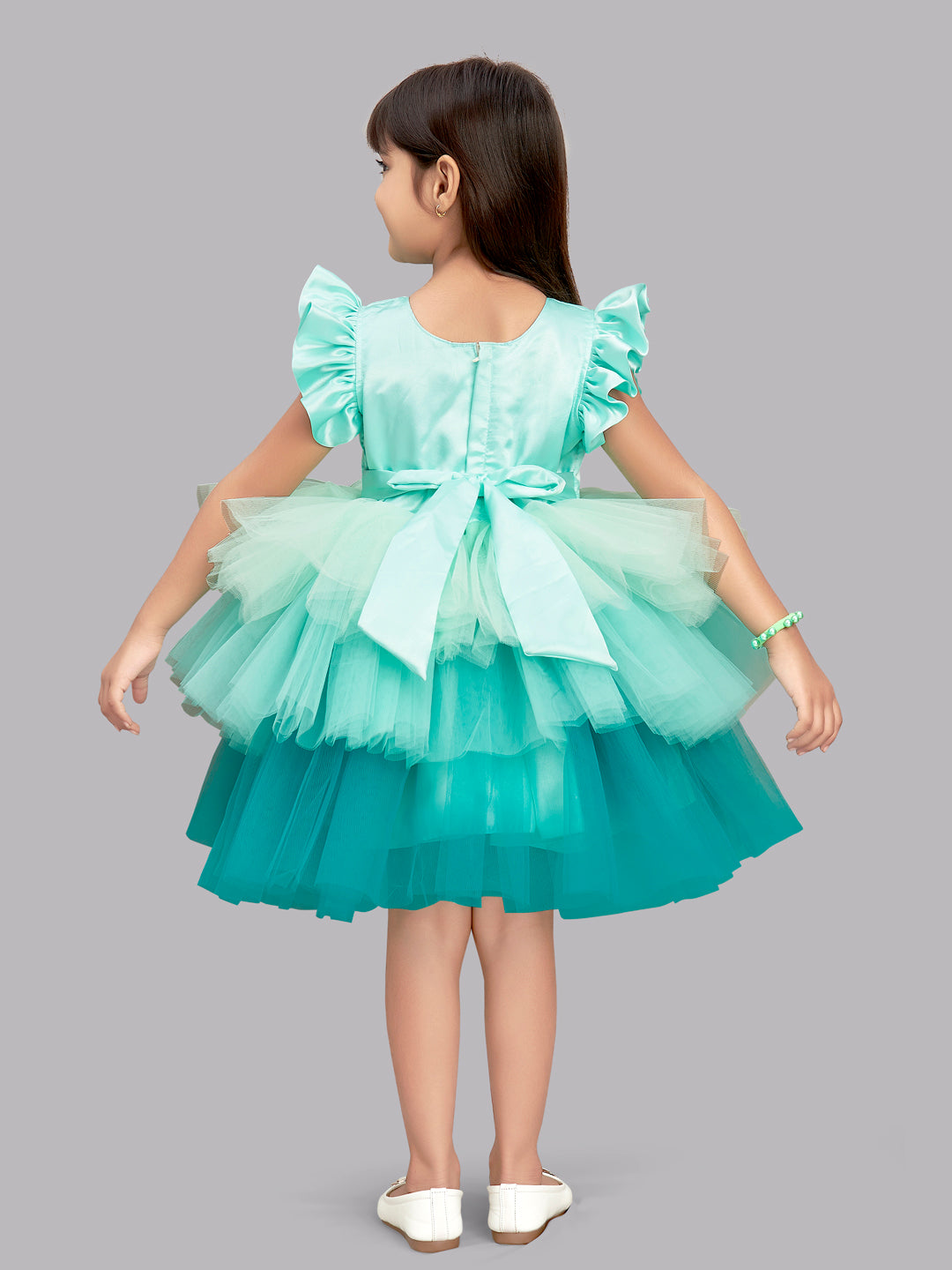Aqua Layered Party Frock