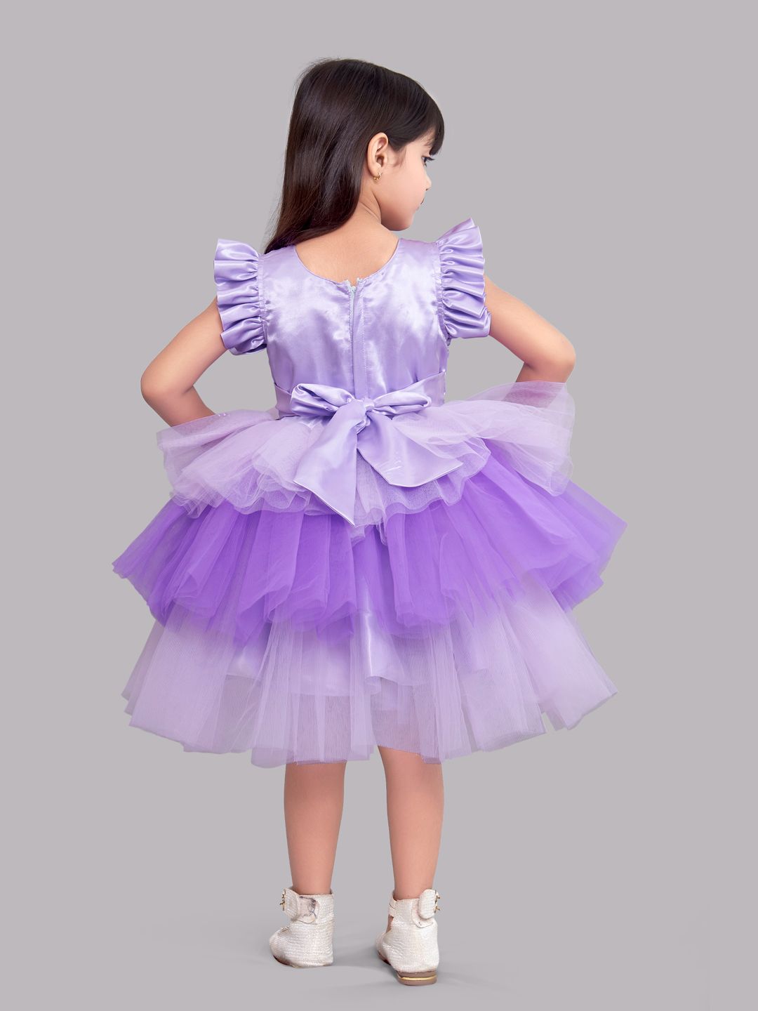 Lavender  Layered Party  Frock