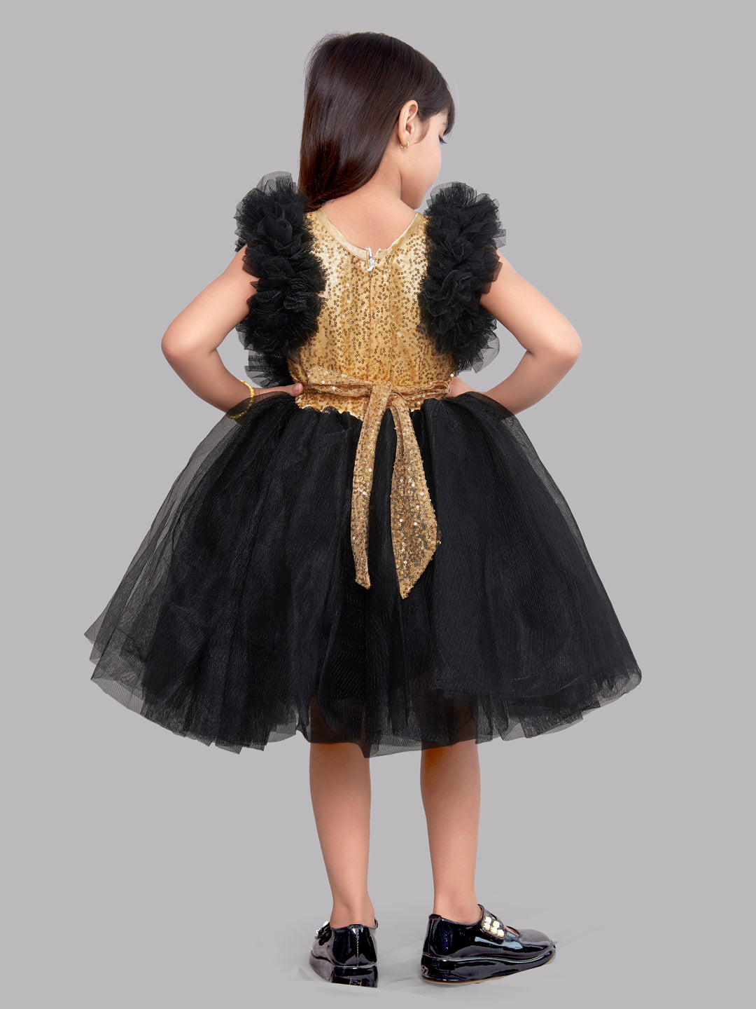 Sequins Gold and Black Dress - Super Sale