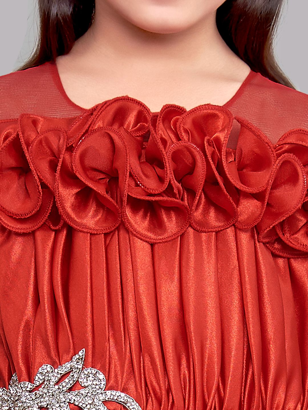 Pretty Off shoulder Gown -Red