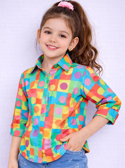 Retro Print Shirt - MultiColor