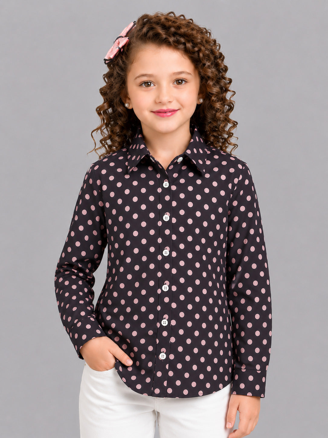 Polyester Polkadot Shirt