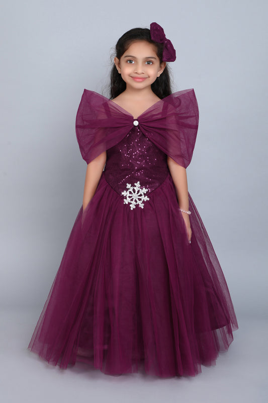 PinkChick Burgundy Princess Ball Gown