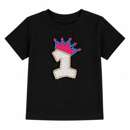 1st Birthday Applique - Black