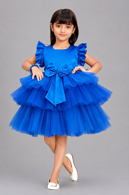 Cobalt Layered Party Dress