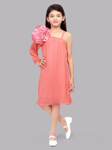 One Shoulder Coral Aline Dress
