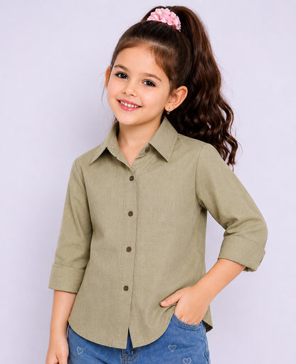 Khaki Solid Shirt