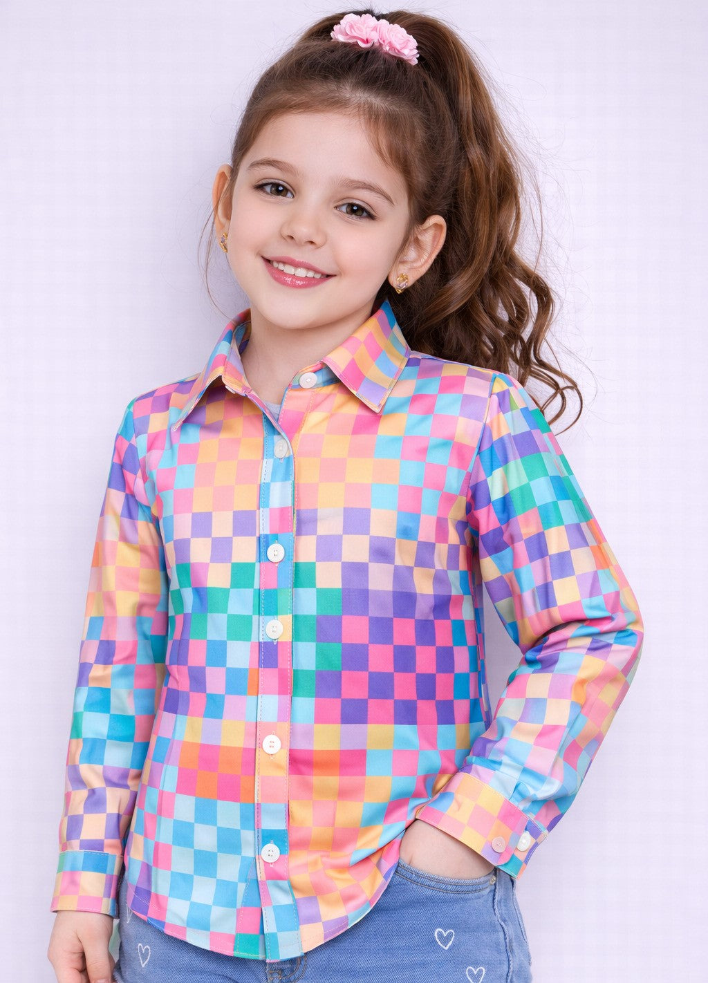 Mosaic Printed Shirt -Multicolor