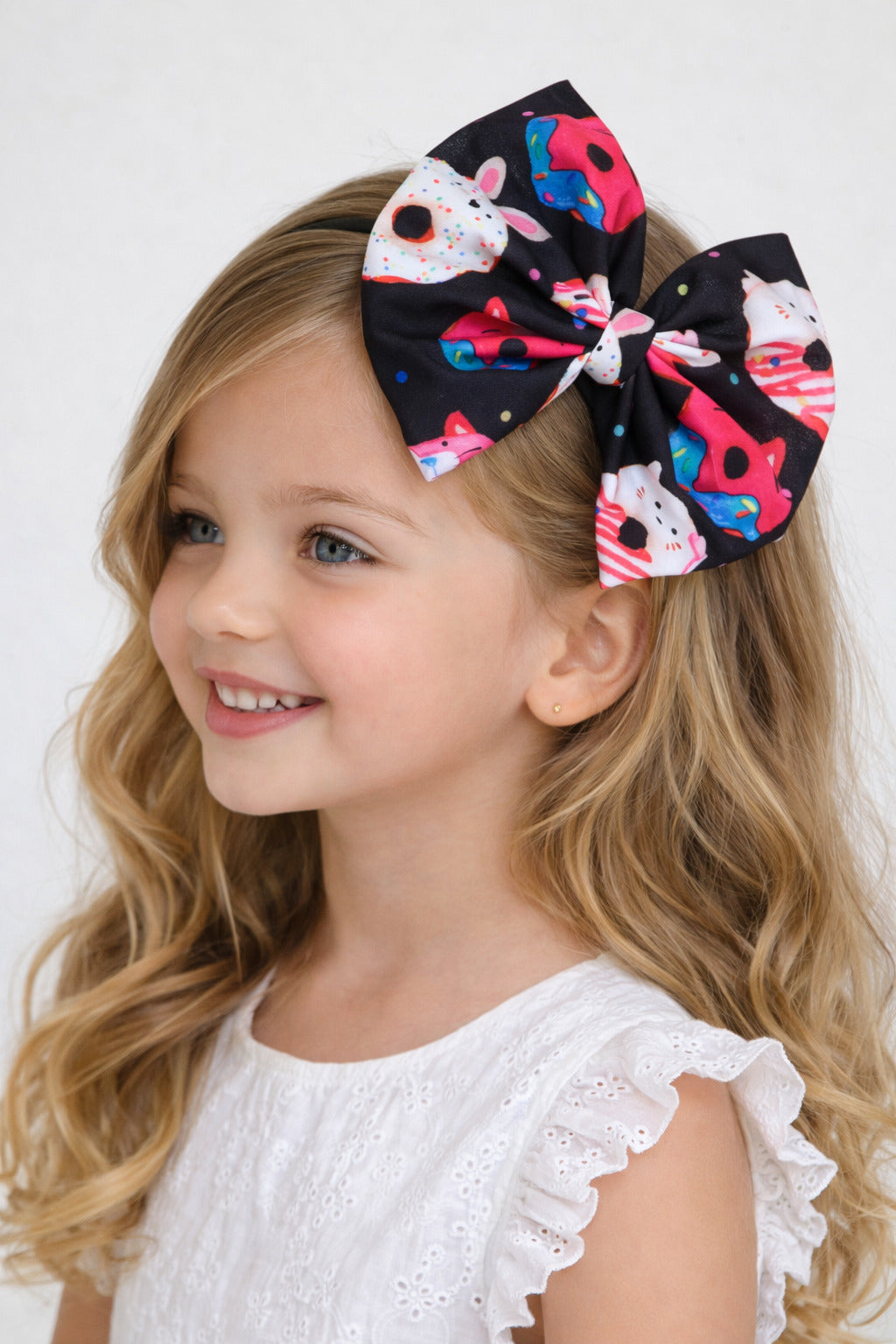 Donut Bow Hairband --Black