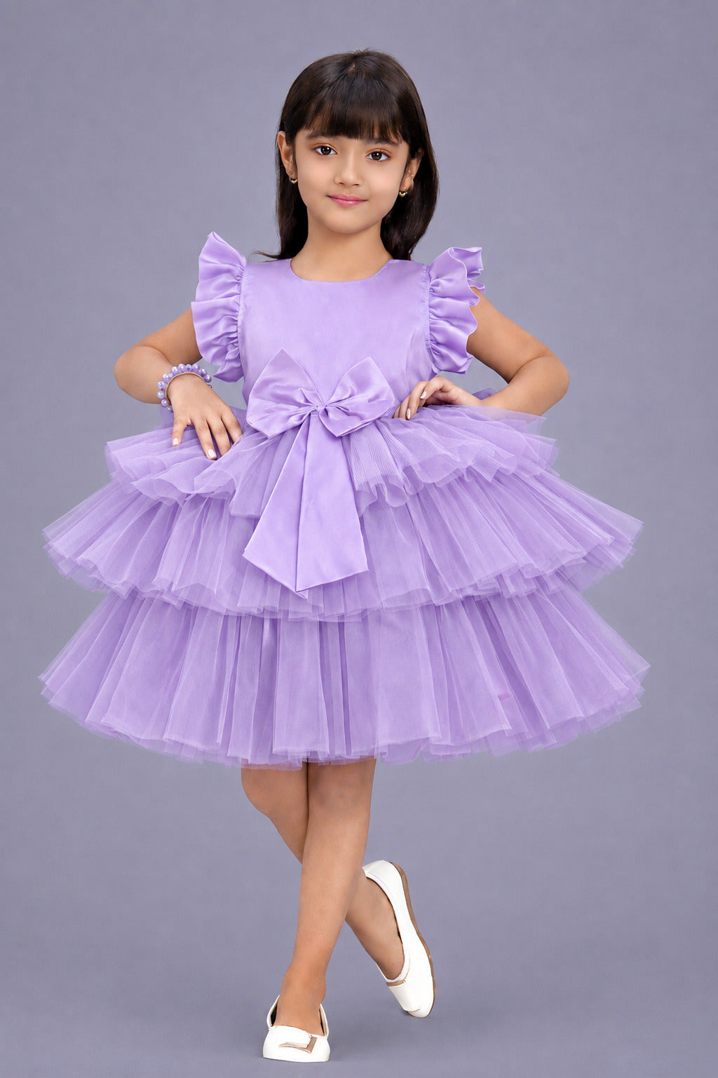 Lavender Layered Party Dress