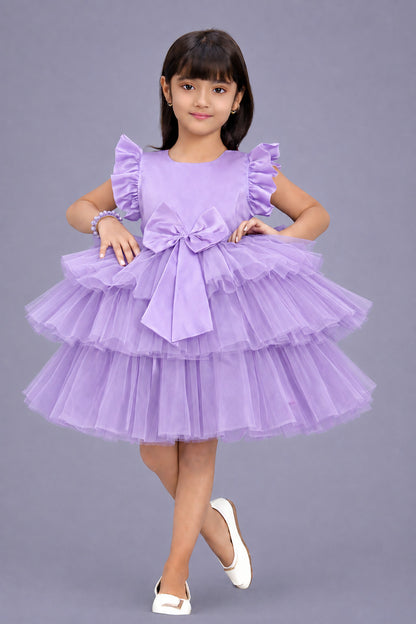 Lavender Layered Party Dress
