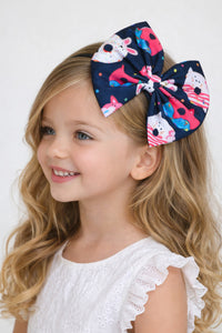 Donut Bow Hairband -Teal