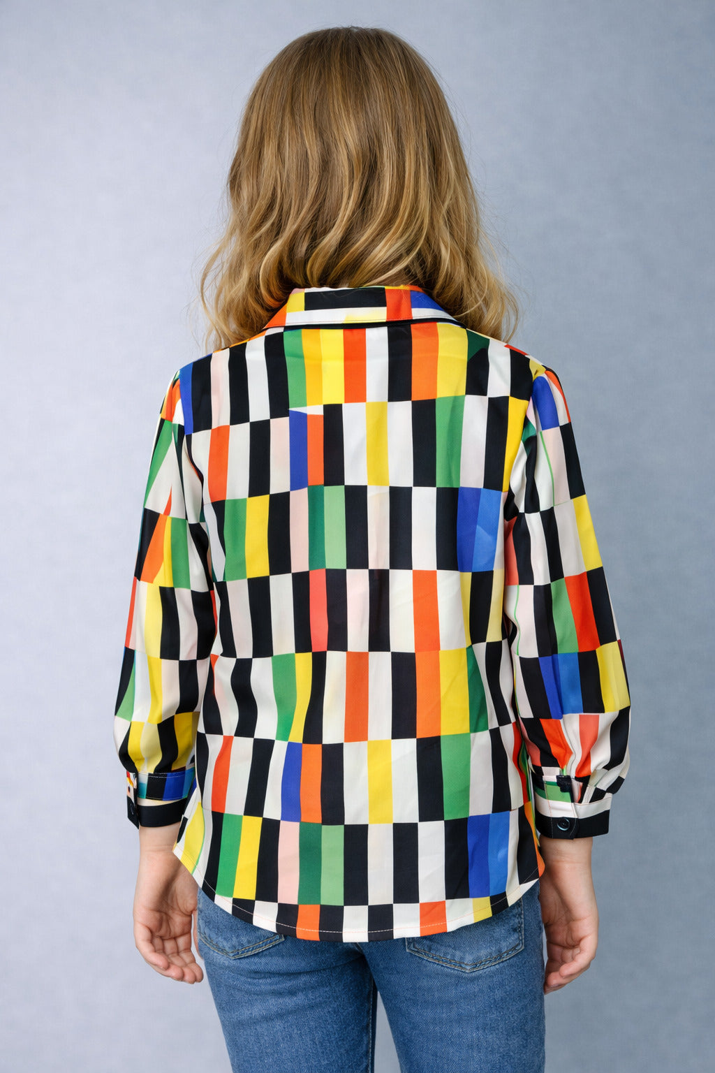 Stripped Printed Shirt -Black