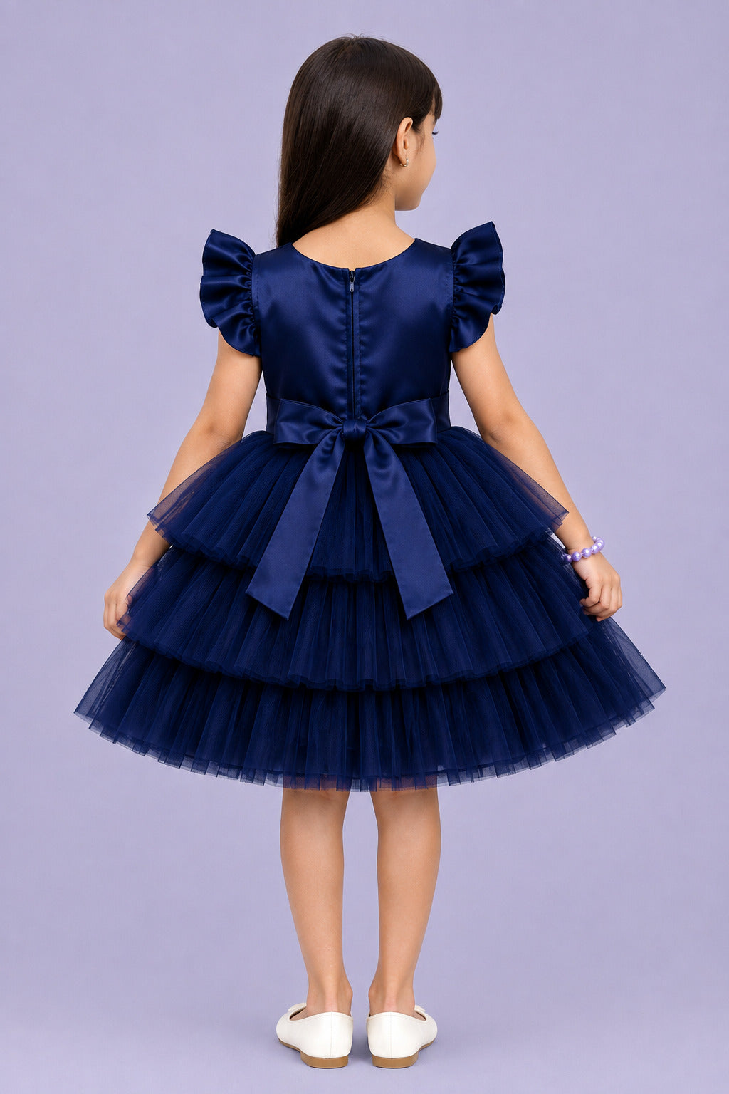 Navy Layered Party Dress