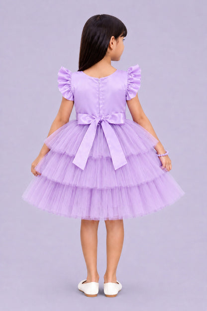 Lavender Layered Party Dress