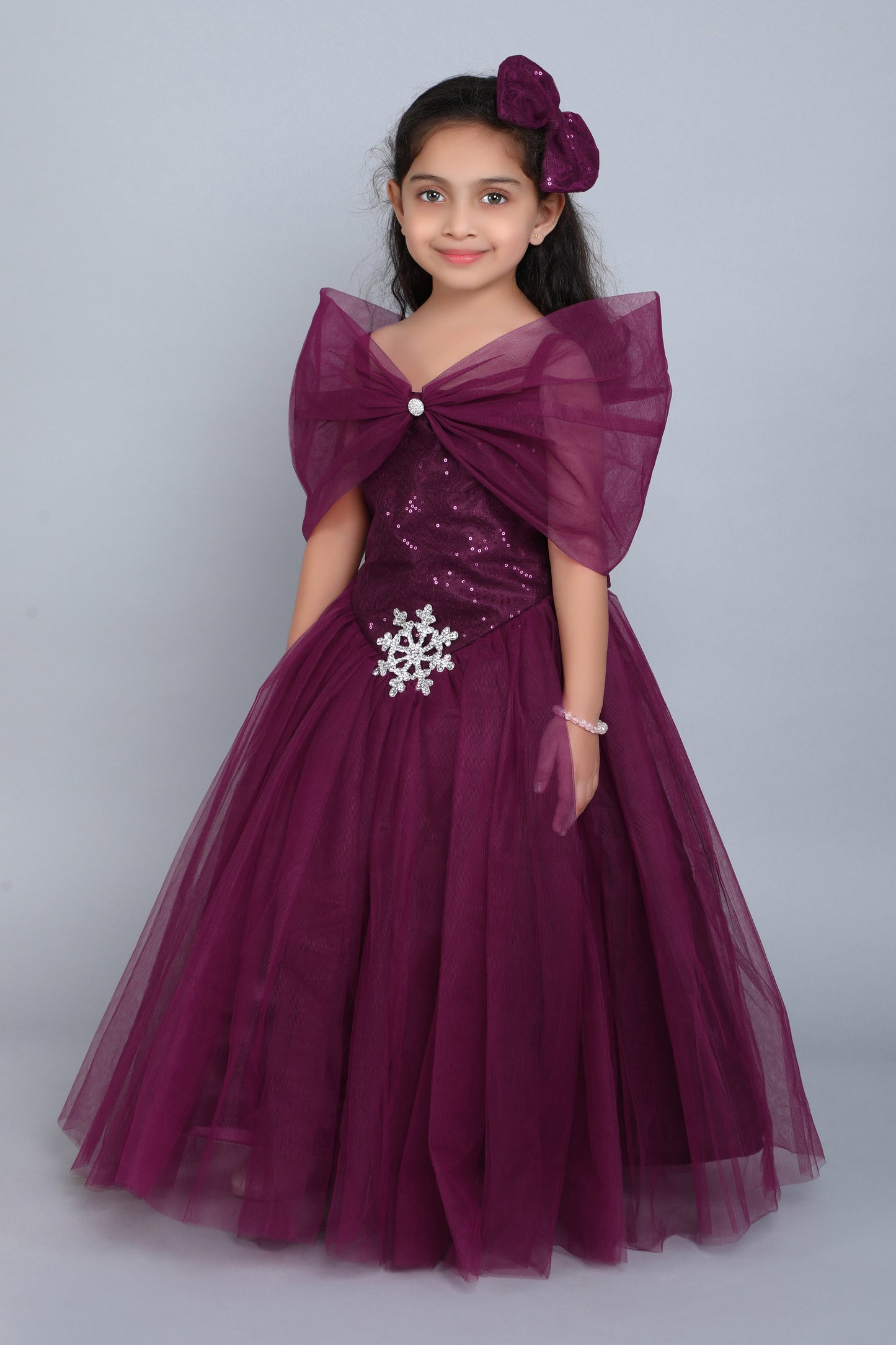 PinkChick Burgundy Princess Ball Gown