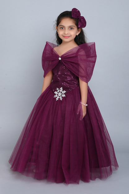 PinkChick Burgundy Princess Ball Gown