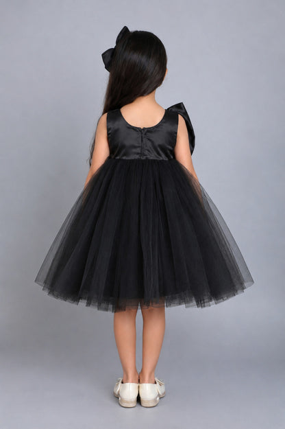 PinkChick Big Bow Dress - Black