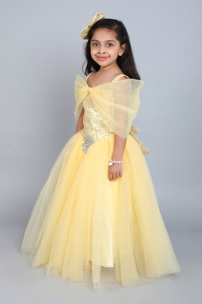 PinkChick Gold Princess Ball Gown