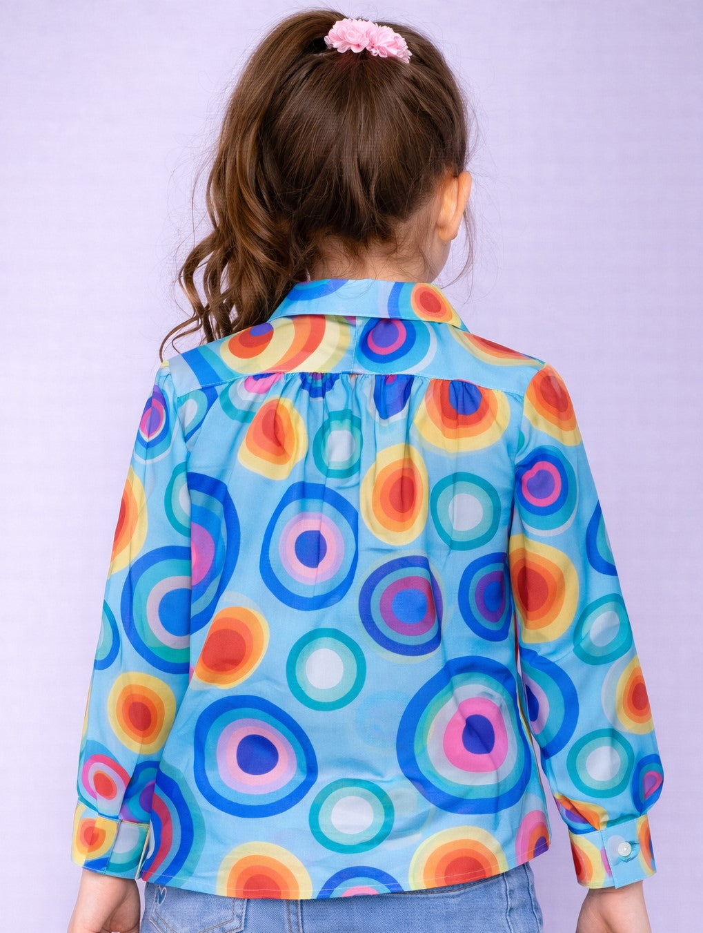 Printed Polkadot Shirt - Blue