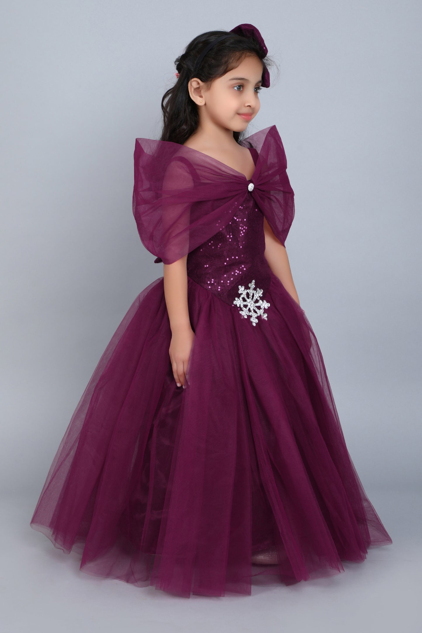 PinkChick Burgundy Princess Ball Gown