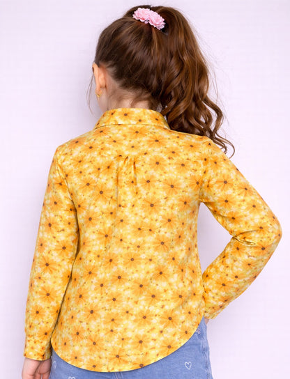 Floral Print Shirt -Yellow