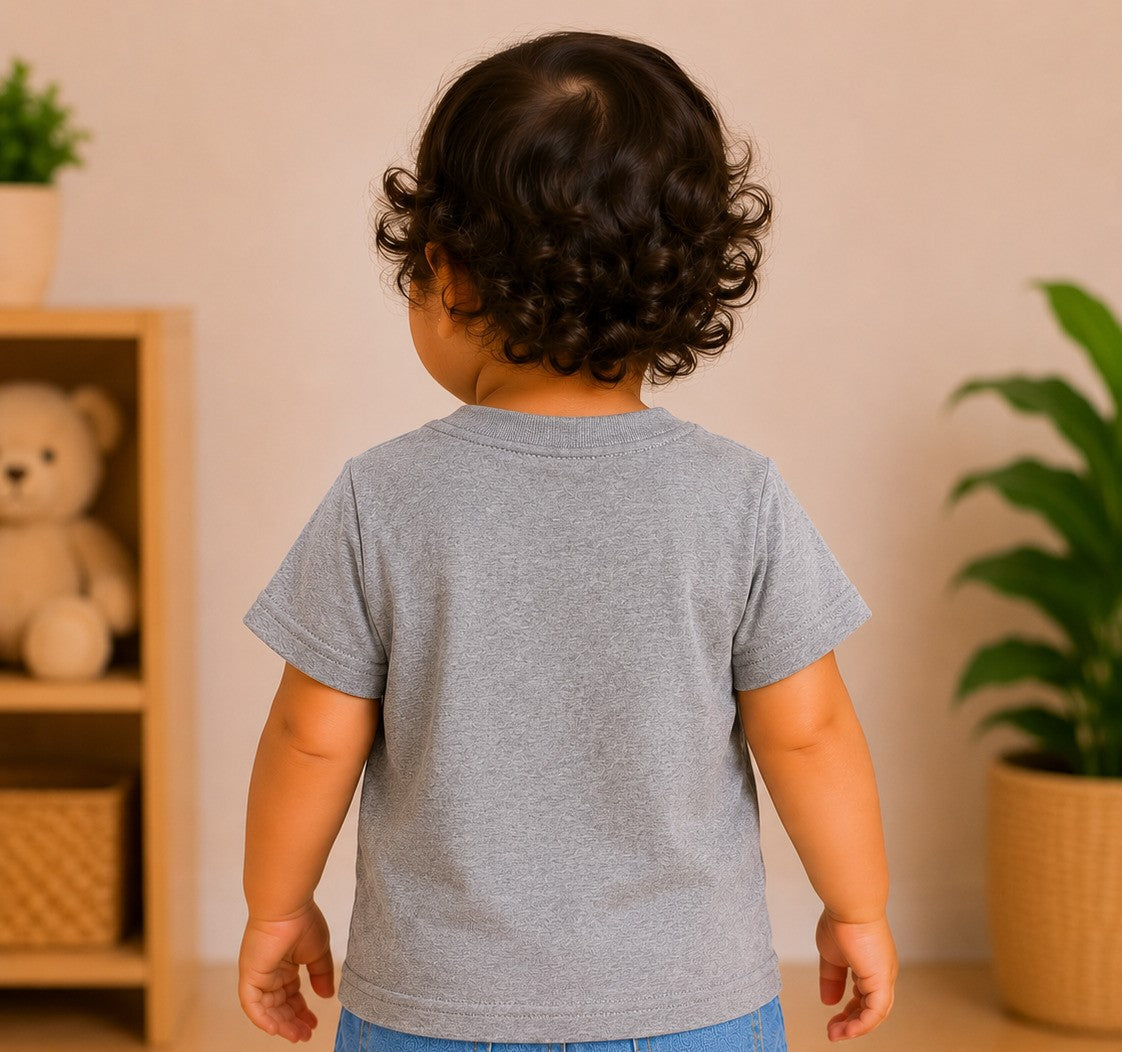 1st Birthday Tee-Unicorn - Grey