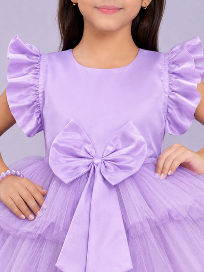 Lavender Layered Party Dress