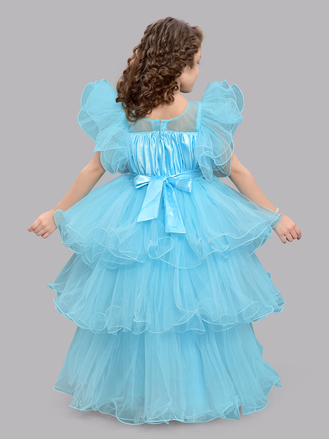 PinkChick Blue Layered Gown