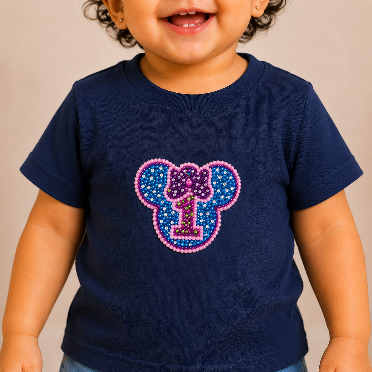 1st Birthday tee - Navy Blue