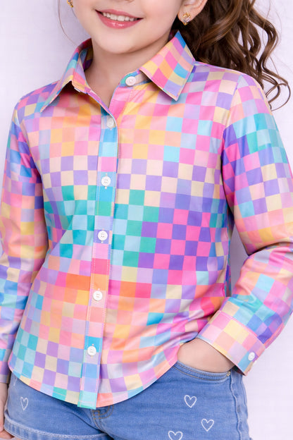 Mosaic Printed Shirt -Multicolor