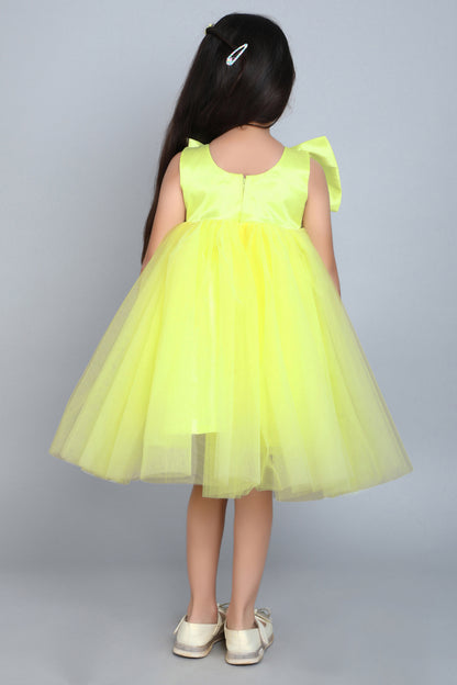 PinkChick Big Bow Dress -Yellow