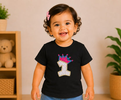 1st Birthday Applique - Black