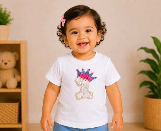 1st Birthday Tee - White
