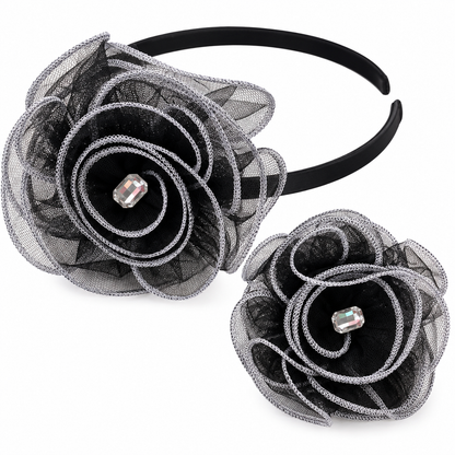 Net Flower and Bracelet Set