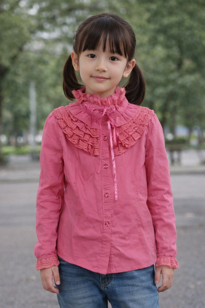 Pink frill Shirt