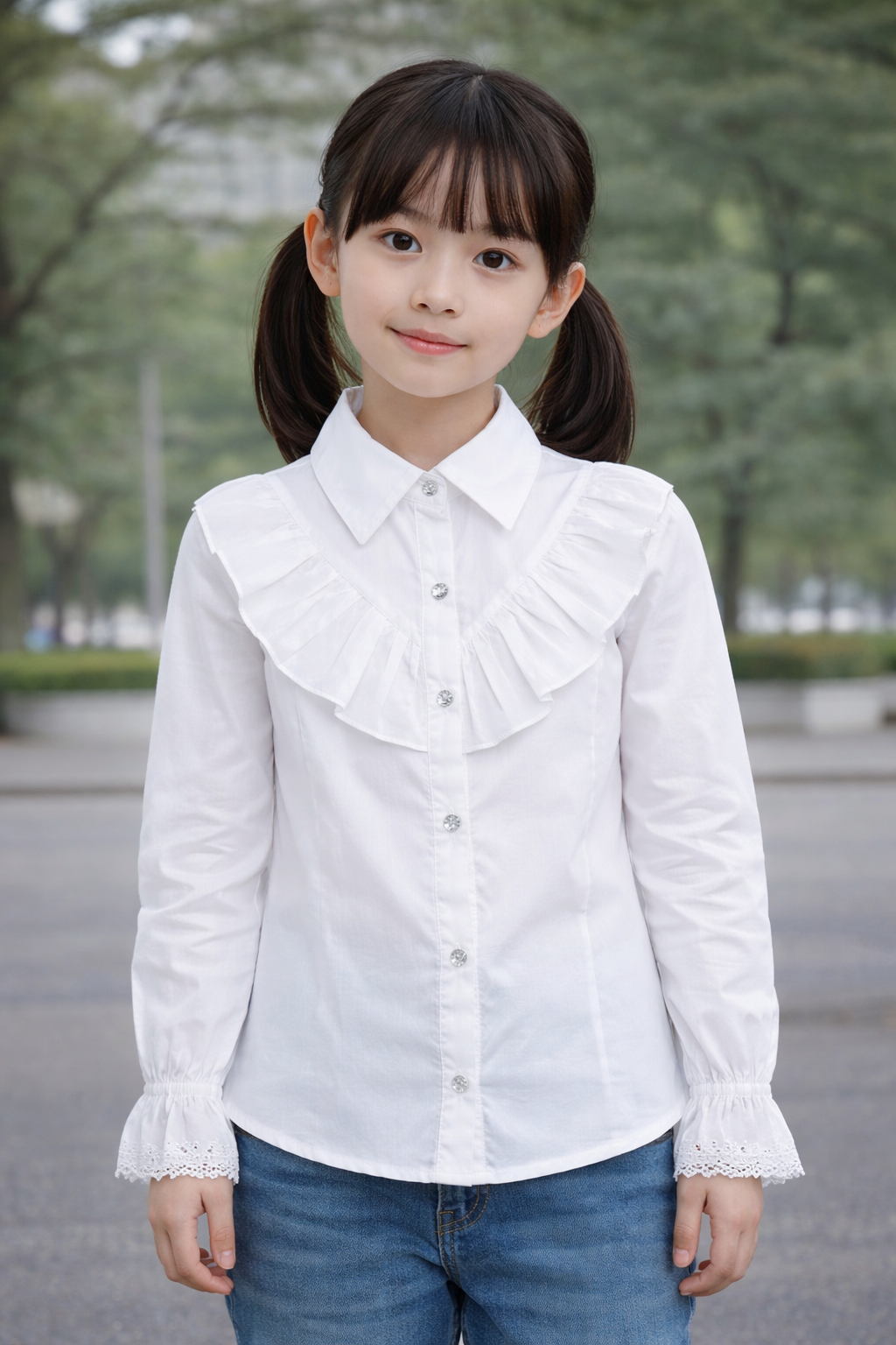 White  frill Shirt
